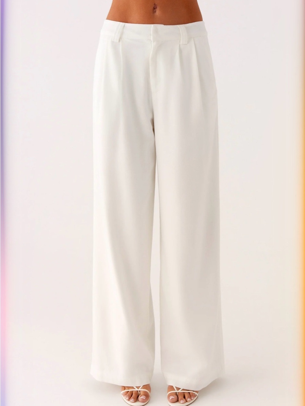 Peppermayo White Halter Wide-Leg Jumpsuit - Picture 3 of 3